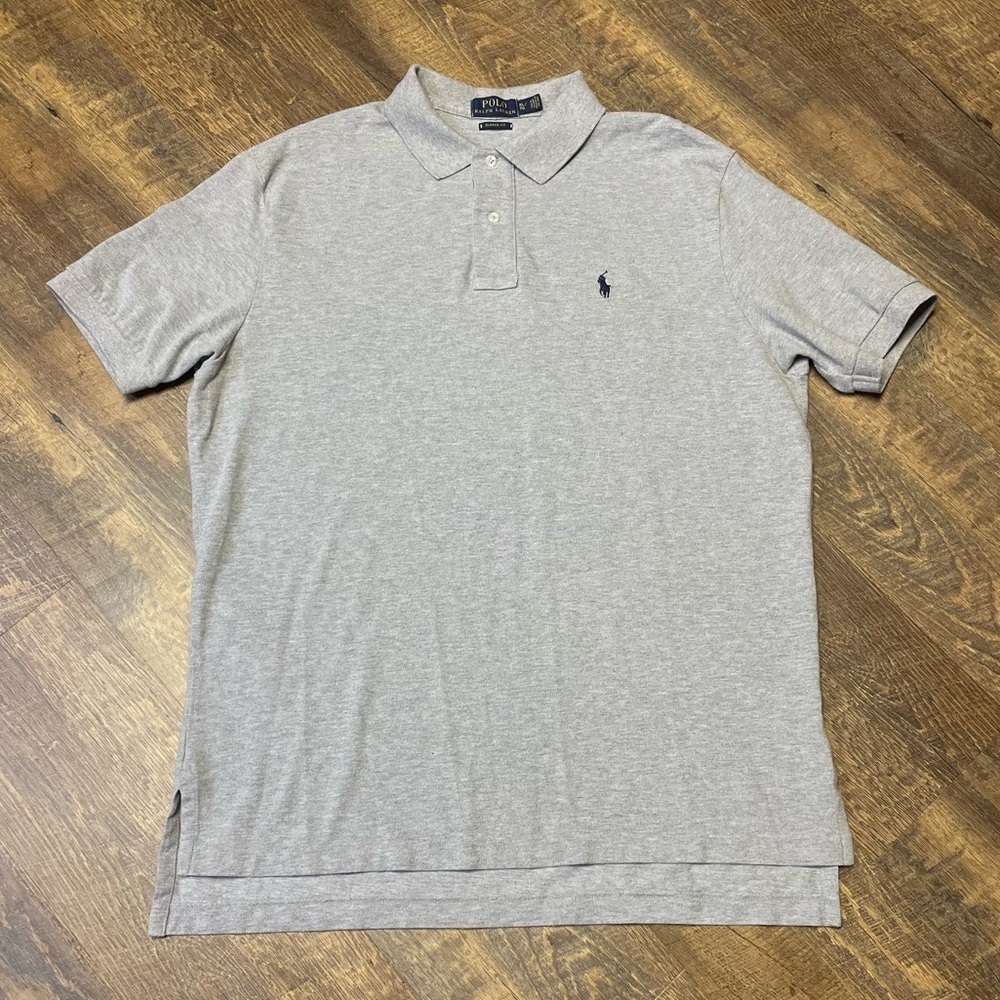 Polo Ralph Lauren Shirt Mens XL Classic Gray Casual Short Sleeve Cotton Preppy
